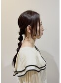 顔まわりカット×ロングアレンジ