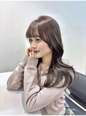 ショコラブラウン ブリーチなしグレージュ 透明感カラー