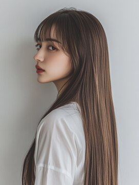 エダ 鎌倉(edA.) 小顔ロング＃髪質改善＃白髪ぼかし＃鎌倉＃40代＃グレージュ