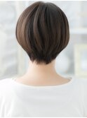 ■ステップボーンカット黒髪丸みショート307上尾20代30代40代