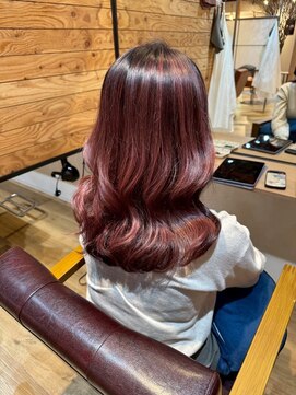 フリックヘアサロン 梅田茶屋町2号店(FLICK HAIR SALON) ピンクラベンダー/くびれ巻き/韓国風
