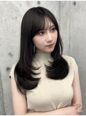 ミディアムレイヤー小顔顔まわりカット◯伊藤
