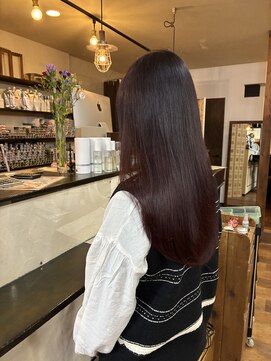 アンフルール(Un Fleur) ツヤ感ボルドーカラー