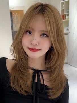 グロウ 恵比寿(grow) 韓国風ミルクティーグレージュカラーベージュブラウン