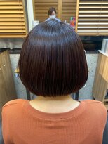 ヘアリゾート粋 トゥジュ 池袋東口店(tujuh)&nbsp;ショート丸みボブストレート/艶髪ブラウン