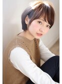 【畑中正敏】とろみカラーで耳掛けナチュラルショートボブ