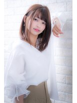 エルデ ナインズ ヘアー スタンド 川口店(elde 9's HAIR STAND)&nbsp;ヴェールウェーブブルージュカラー外ハネひし形シルエット