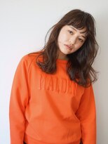 パール(PearL)&nbsp;《PearL》大人セミロングパーマ×短めバング/グレージュアッシュ