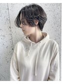 ダークグレージュ×ハンサムショート