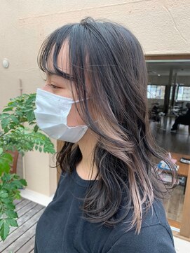 ヘブンリー(heavenly) インナーカラー/ハニーベージュ/外ハネ/透明感