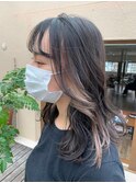 インナーカラー/ハニーベージュ/外ハネ/透明感