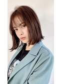 【ノンダメージサロンStella】シースルーバングの外ハネボブ