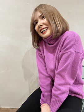 ヘアプレイスソル (HAIR PLACE SoL) トリプルカラーで作るナチュラルハイトーンベージュ