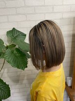 ライフ 忍ケ丘店(Lyfe)&nbsp;ハイライトグラデーション_エアタッチバレイヤージュボブ_214
