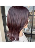 バイオレッドカラー/パープルカラー/ミディアムヘア