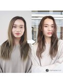 大人可愛い透明感立体感ステップボーンカット