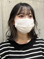 サンク 原宿 表参道(cinq)&nbsp;デザインカラー前髪インナーカラーベージュカラーブリーチカラー