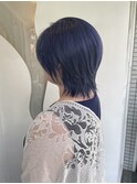 【高椋】ショートウルフ　ネイビーカラー
