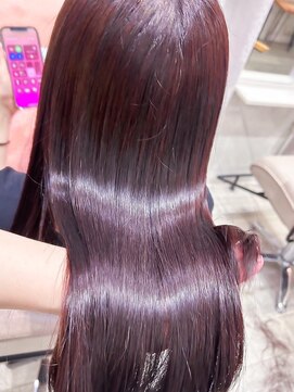 ミシェリー 新宿店(misherry) イルミナカラー艶髪ナチュラルラベンダーピンク小顔ロング