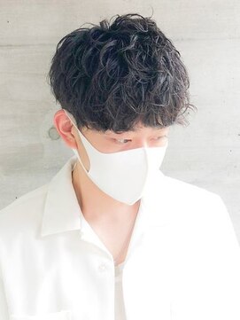 アース 相模大野店(EARTH) 20代30代韓流☆ツイストパーマショートマッシュアッシュブラック