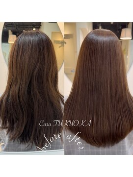 カラ フクオカ(Cara FUKUOKA) 《★髪質改善うる艶ストレート＋カット★》【福岡髪質改善】