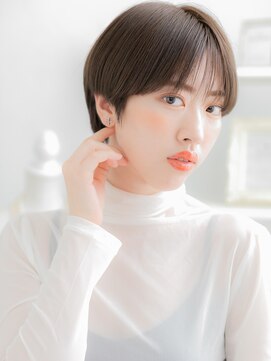 カバーヘア 上尾西口店(COVER HAIR) アッシュオリーブ小顔前下がり丸みショートc6上尾20代30代40代