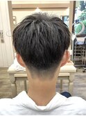 スパイキーショート/ブルーブラック/フェザーパーマ/中村郁未