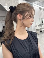 マウルルナ(MAEUL luna)&nbsp;韓国前髪　くびれヘア　夏のヘアアレンジ　暗めカラー