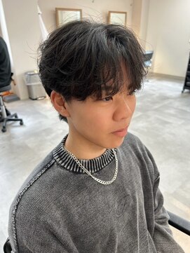シエテ 津田沼(Siete) MEN’S HAIR/ブルーブラック/フェザーパーマ/津田沼