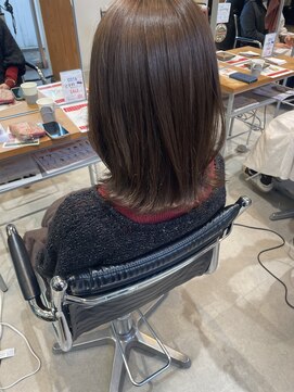 つやベージュ/松井山手美容室/透明感カラー