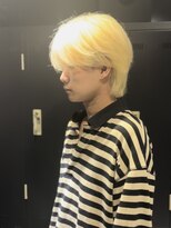 アウル 心斎橋(owl) シースルーマッシュ/ホワイトブロンド/ダブルカラー/メンズ