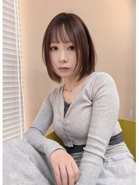 ムード(mood) 髪質改善ストレート/ココアブラウン/縮毛矯正/小顔レイヤーボブ