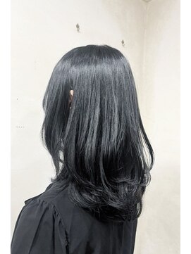 ヌフ(neuf) ブルーブラック×レイヤーカット/neuf 清水