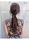ブリーチなしカラー/ヘアアレンジ/ヘアセット/福岡/10代20代30代
