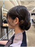 サイドアップ　シニヨン