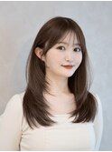 レイヤーボブ ミディアムレイヤー デジタルパーマ 前髪 小顔