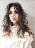 アンニュイウェーブ_ココアブラウンフリンジウェーブ_26814