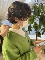 アットラップレーヴ(attrape-reve) くせ毛っぽい感じがかわいいボブ。stylist 高橋裕貴