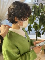 アットラップレーヴ(attrape-reve) くせ毛っぽい感じがかわいいボブ。stylist 高橋裕貴