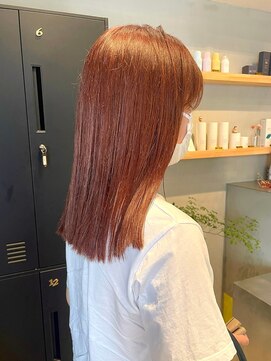 ホーム(HOME) ダブルカラーオレンジベージュカラーケアブリーチ韓国ハイトーン