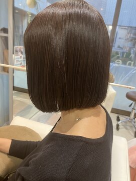 ヘアアンドネイルイミュン(Hair&Nail immune) 大人の艶ボブ 藤沢　30代40代50代　大人女性/カラーで髪質改善