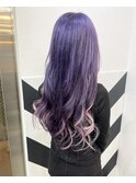 ラベンダーパープル/裾カラー/シールエクステ[大宮駅]