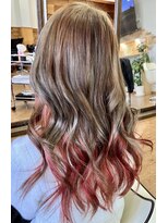 フリー(Free)&nbsp;ハイトーンカラー/ピンクケアブリーチインナーカラー