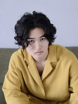 ロアー ヘアー ブリオ(RAWR hair Brio)&nbsp;【RAWR】メンズパーマ_センターパートウルフ