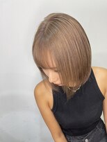 アワニコ 浦添店(AWA NICO)&nbsp;切りっぱなしボブ/前下がりボブ/ミルクティーベージュ