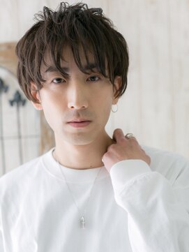 モッズヘアメン 名護大東店(mod's hair men) 前髪パーマで優し気ナチュラル束感ウェットスタイルj名護大東