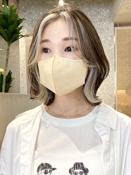 エリマバイフィフス 調布(elima by fifth) インナーカラーイヤリングカラーダブルカラーケアブリーチ前髪