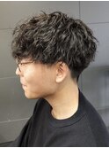 波巻きスパイラルパーマツイストスパイラルパーマ緩めマッシュ