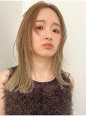 透明感イルミナカラー顔周りレイヤーミディアム
