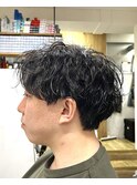 メンズ 波巻きパーマ ビフォーアフター
